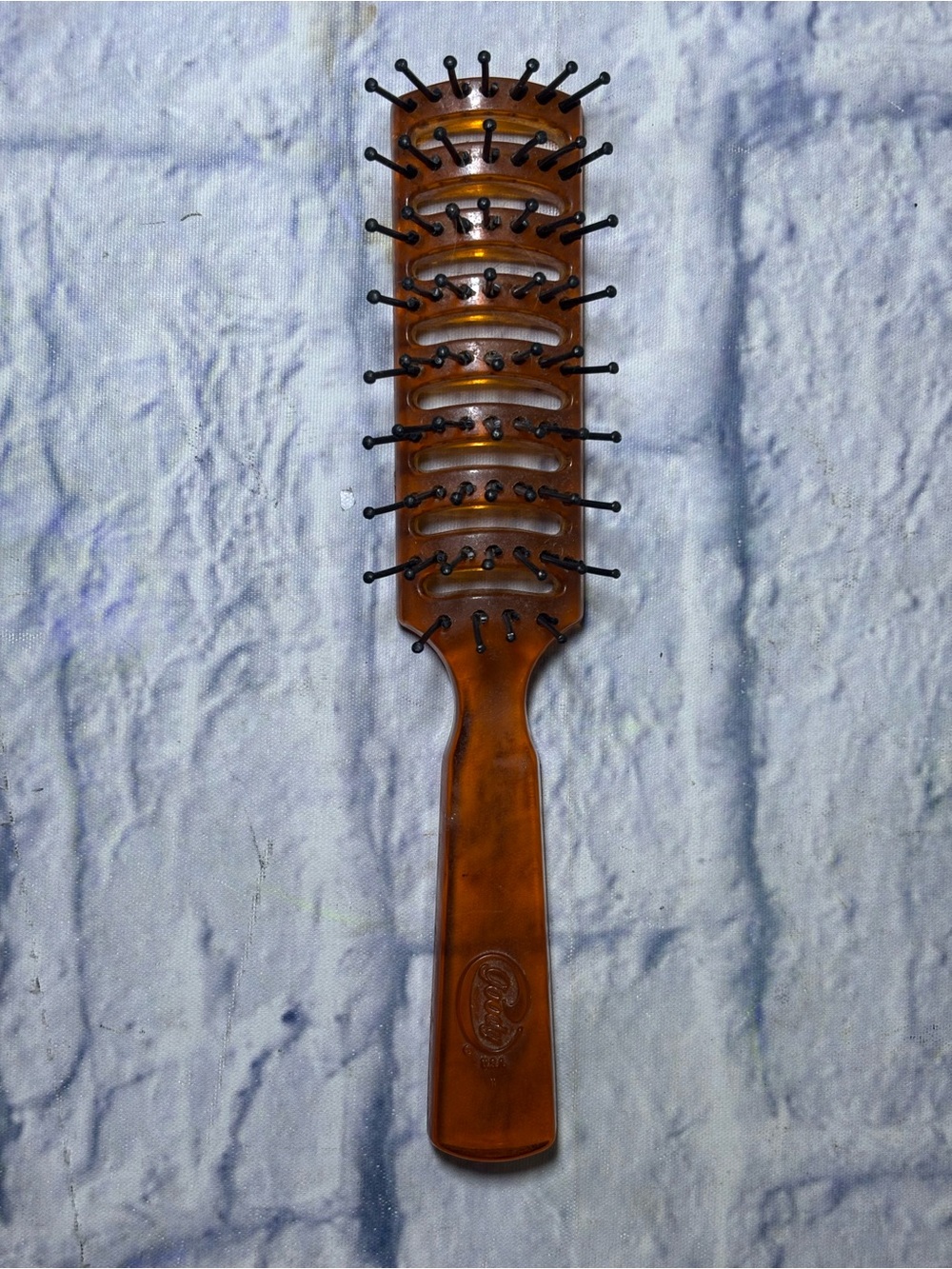 Vintage Goody 8" Faux Wood Vented Styling Brush Ball Tipped 1980's